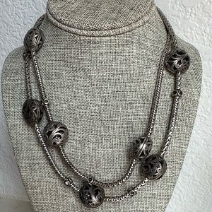Vintage Chico’s Pewter Layered Necklace